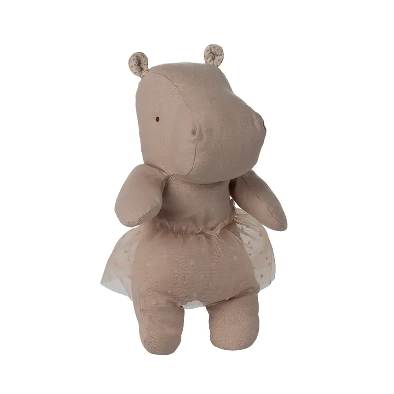 Hippo w. skirt, Small - Soft rose