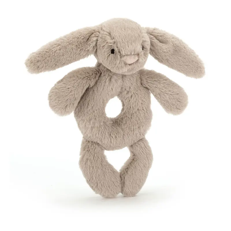 Bashful Beige Bunny Ring Rattle