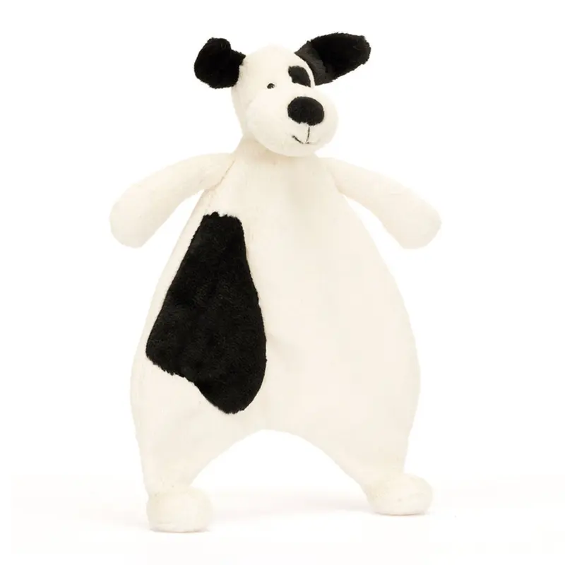 Bashful Black & Cream Puppy Comforter
