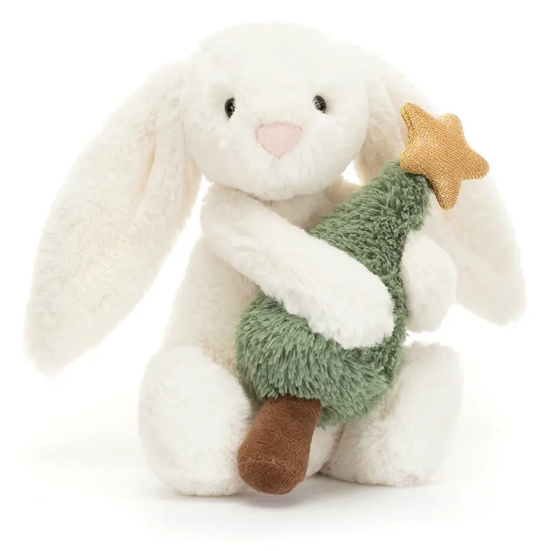 Bashful Bunny with Christmas Tree