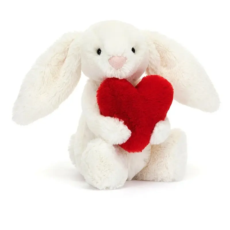 Little Red Love Heart Bashful Bunny