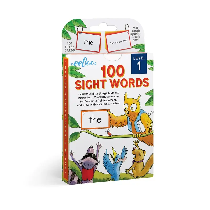 100 Sight Words Level 1 Flash Cards