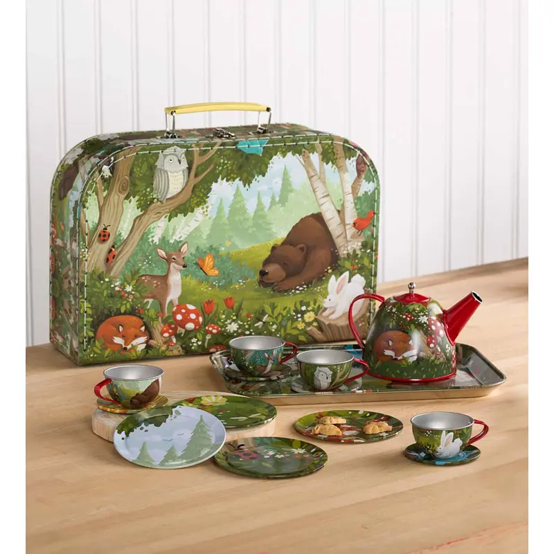 Tin Tea Set - Woodland