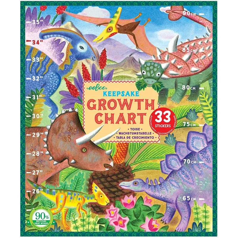 Grow Like a Dinosaur Keepsake Growth Chart