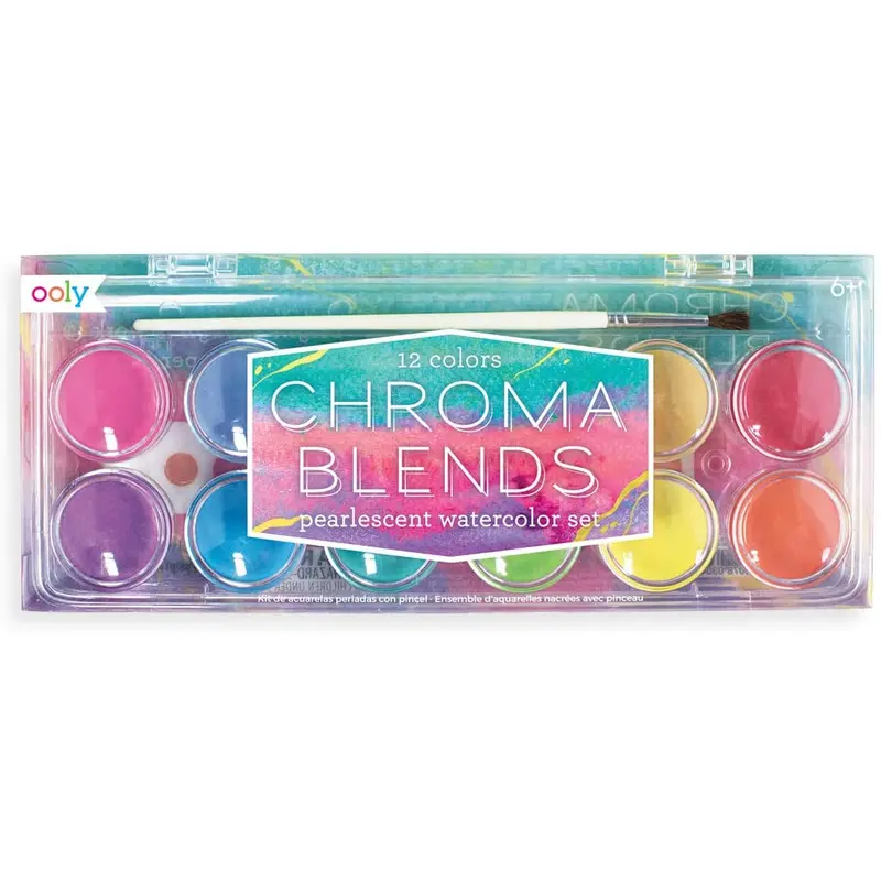 Ooly Chroma Blends Pearlescent Watercolor Paint Set