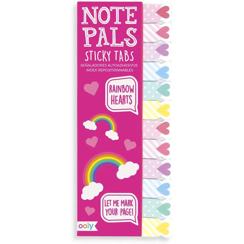 Ooly Note Pals Sticky Tabs - Rainbow Hearts