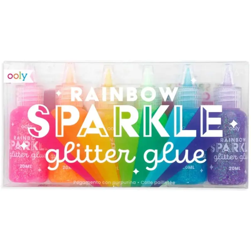 Ooly Rainbow Sparkle Glitter Glue - Pack of 6