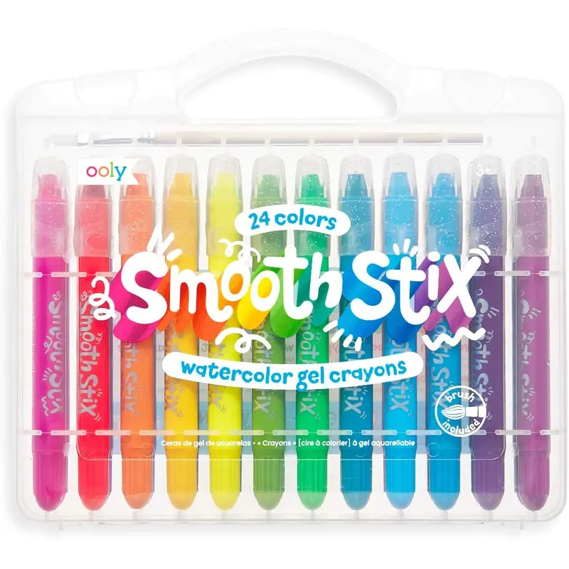 Ooly Smooth Stix Watercolor Gel Crayons - Set of 24