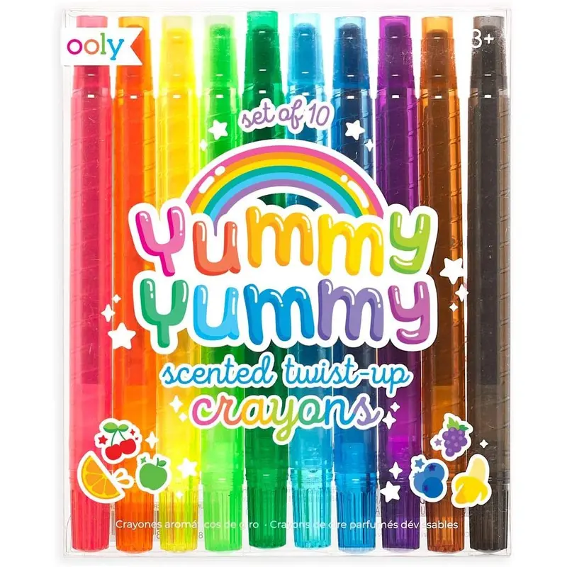 Ooly Yummy Yummy Scented Twist Up Crayons - Set of 10