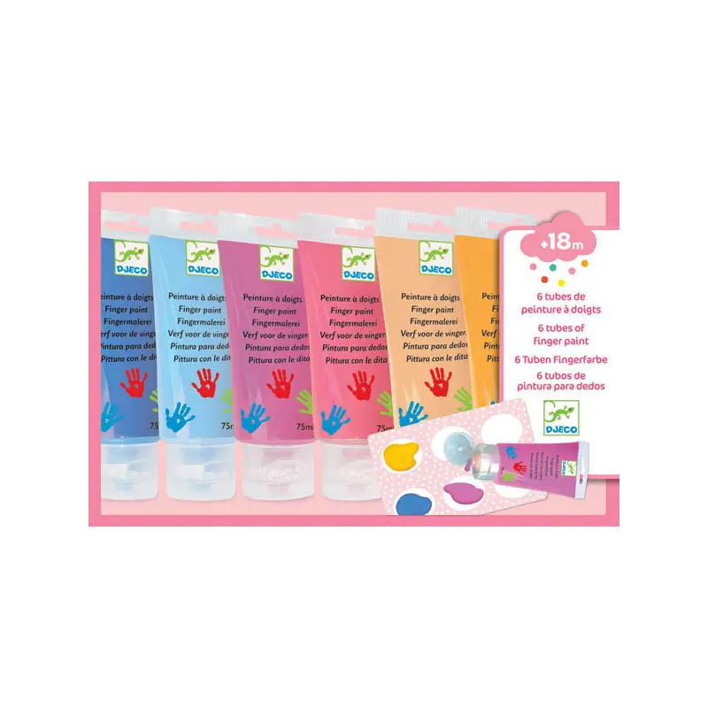 6 Finger Paint Tubes