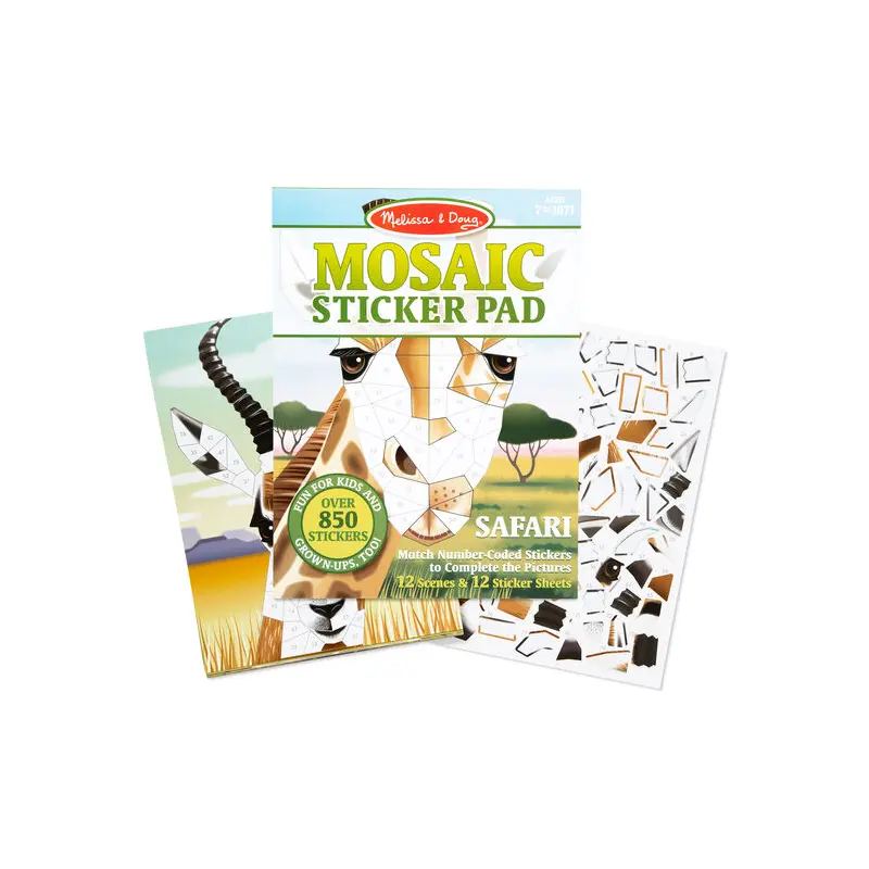 Safari Animals Mosaic Sticker Pad
