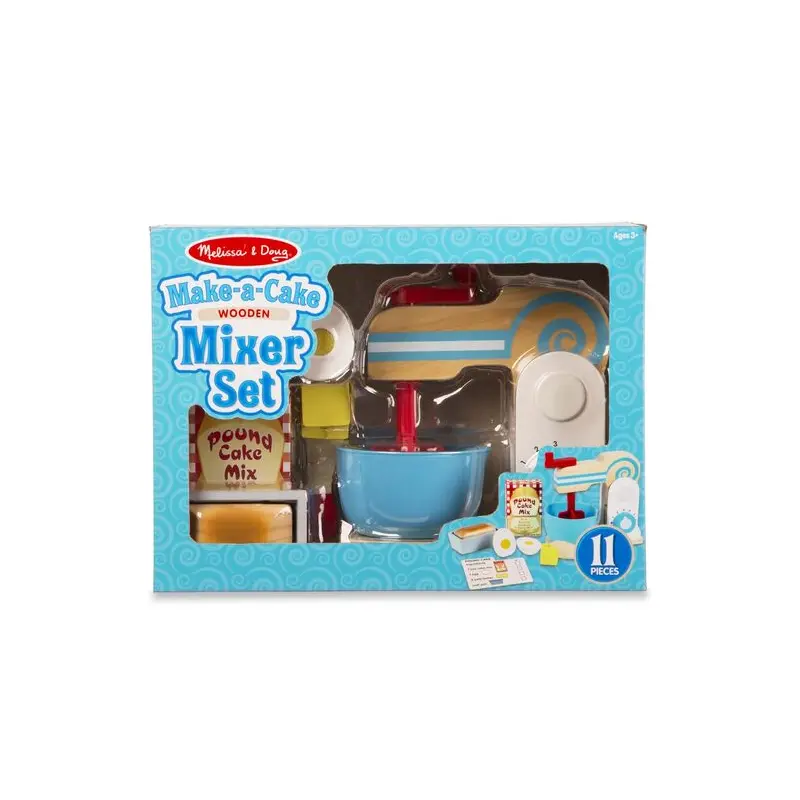 Wooden Make-a-Cake Mixer Set
