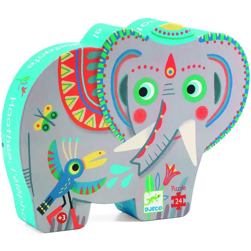 Silhouette Haathee Elephant Puzzle 24 Piece Puzzle