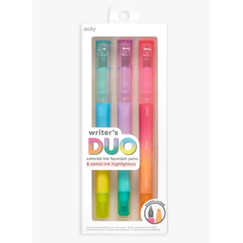 Writer's Duo Fountain Pen & Highlighters