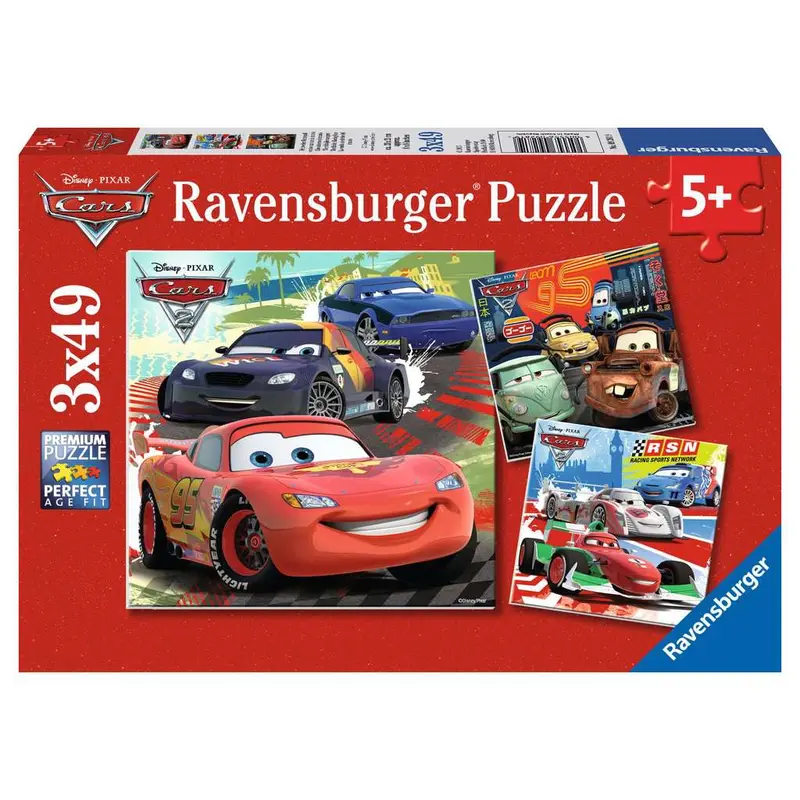 Disney Cars Worldwide Racing Puzzles (3 x 49 Piece)
