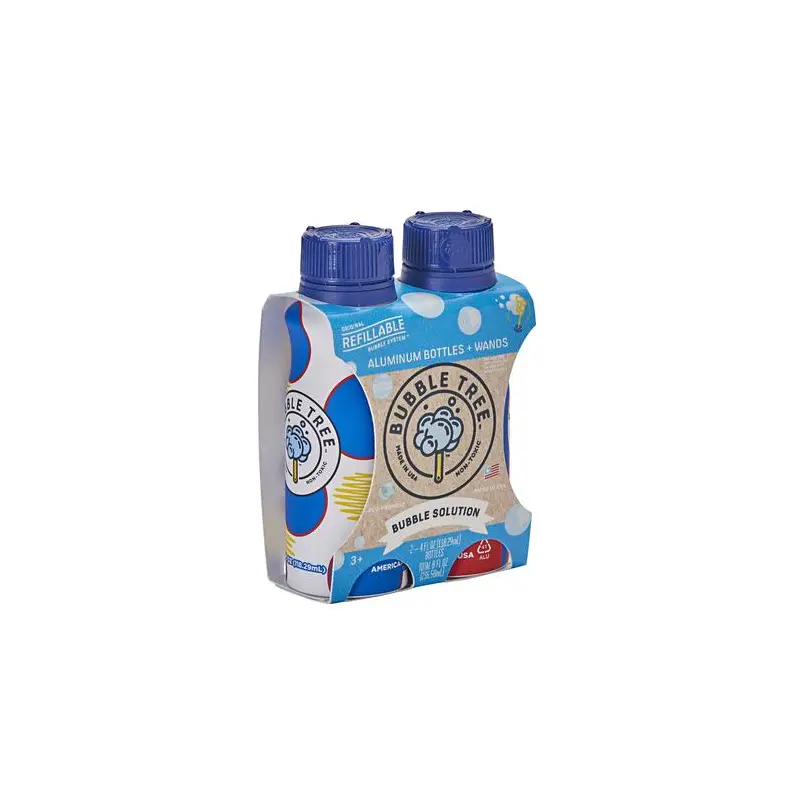 2 Pack Refillable Bubble Bottles