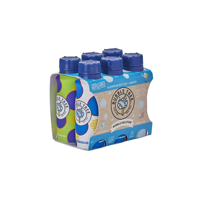 6 Pack Refillable Bubble Bottles
