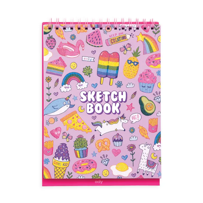 Standing Sketch Book: Cute Doodle World