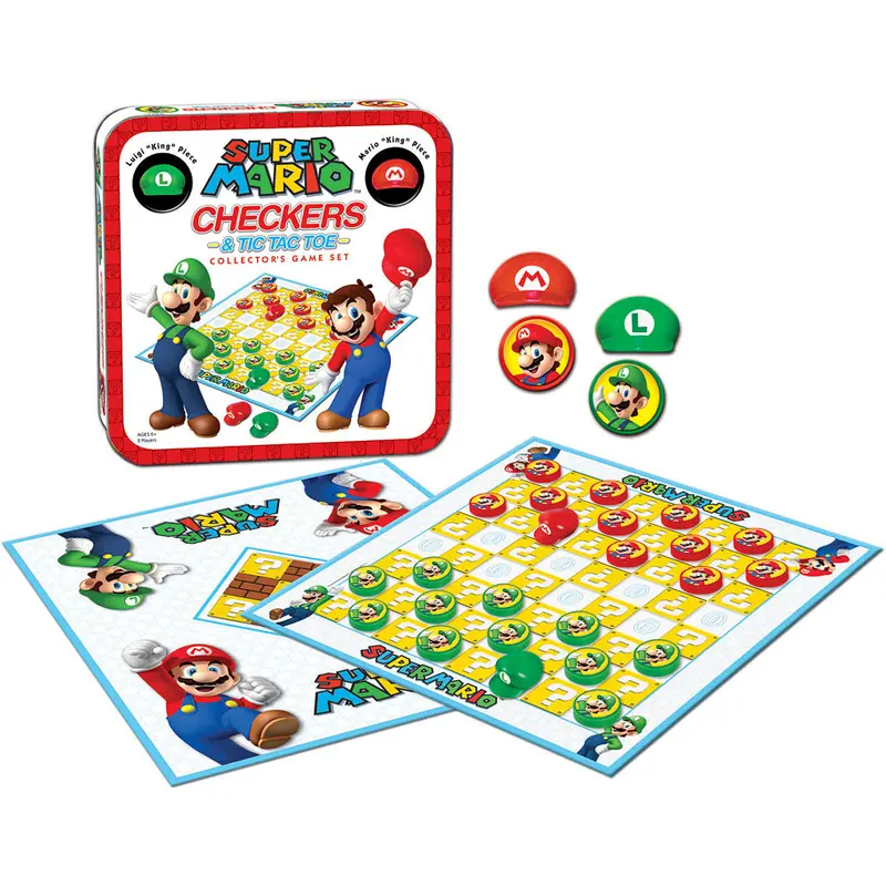 Super Mario Checkers & Tic Tac Toe Collector's Set
