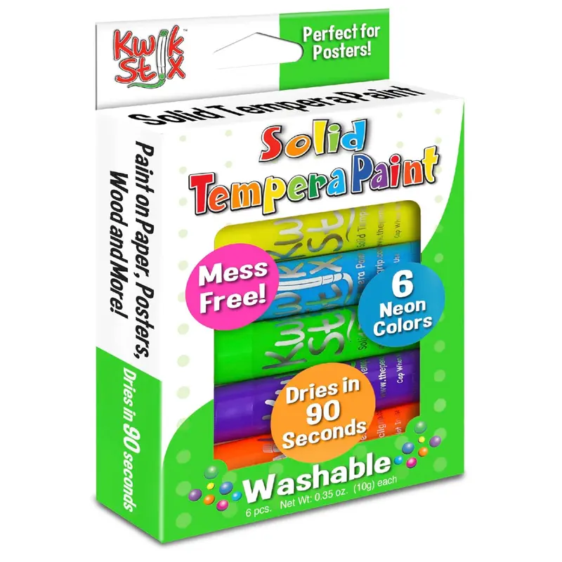 KwikStix Tempera Paint Neon 6pk