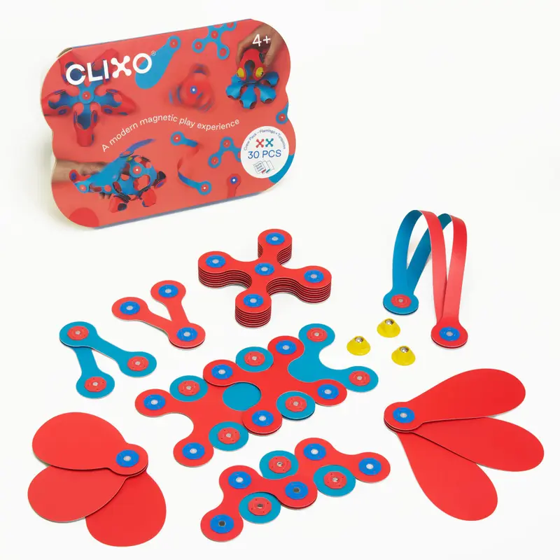 Clixo Crew Pack Flamingo & Turquoise - 30 pc