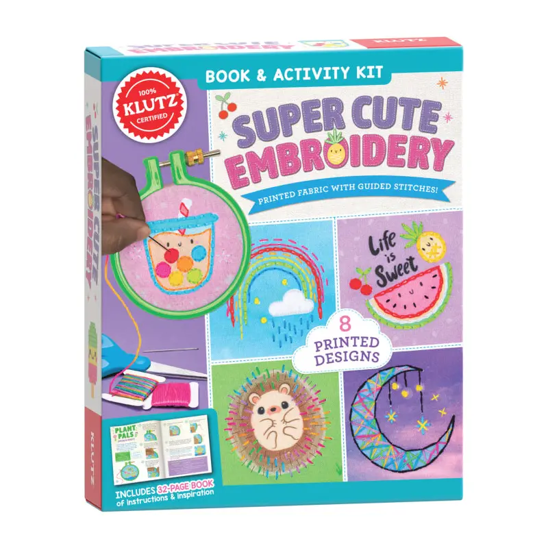 Super Cute Embroidery Book & Activity Kit