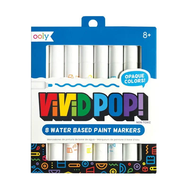 Vivid Pop! Water Based Paint Markers - 8 pk