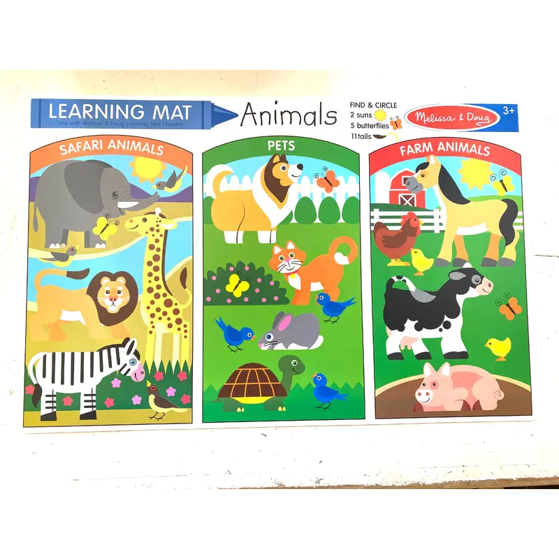 Animals - Wipe Off Learning Mats