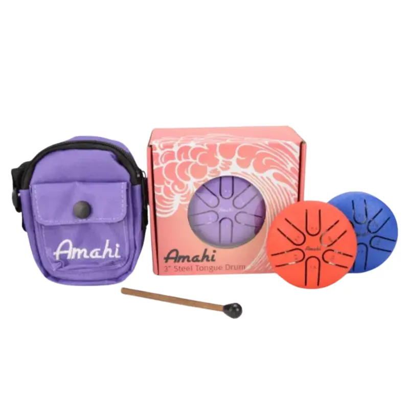 3" Steel Tongue Drum Red