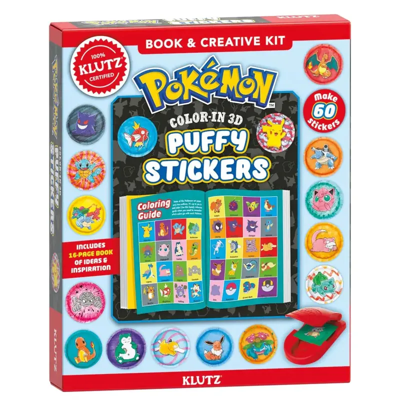 Pokemon Color-In 3D Puffy Stickers