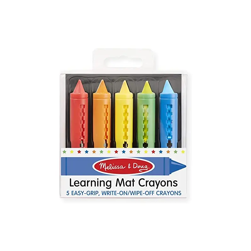 Wipe Off Learning Mat Crayons