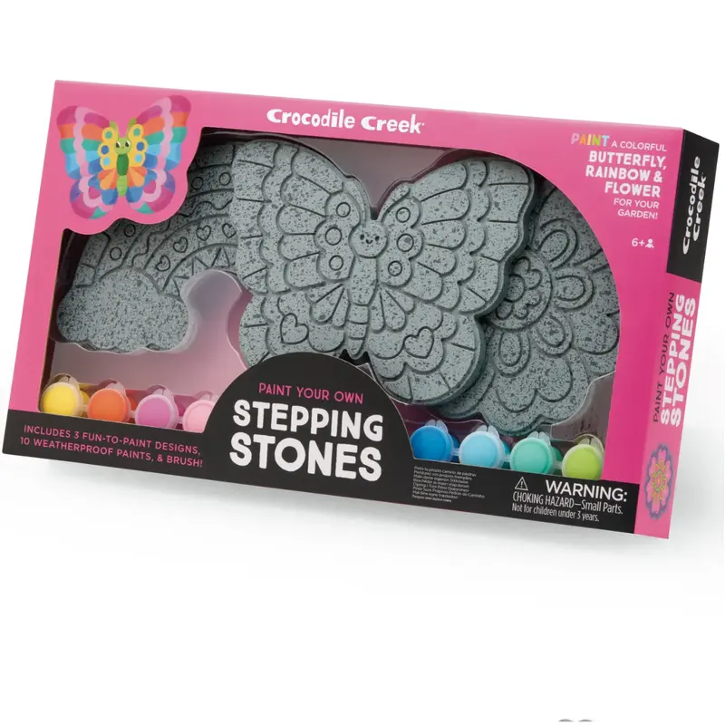 Butterfly Rainbow Flower Stepping Stone