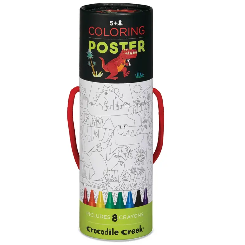 Dino World Coloring Poster