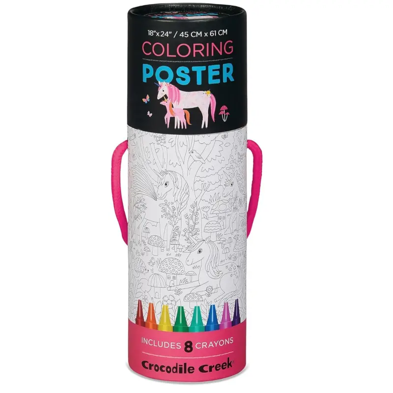 Unicorn Dreams Coloring Poster