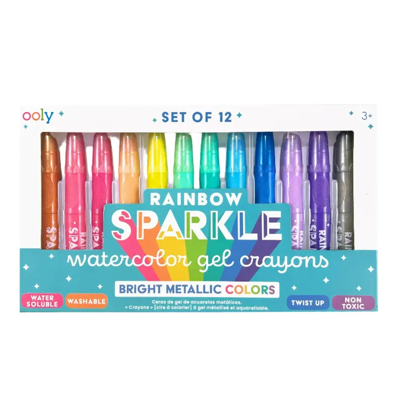 Rainbow Sparkle Metallic Crayons