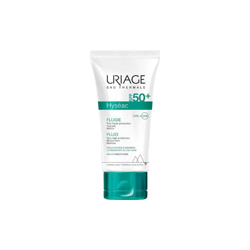 Uriage Hysac Fluid SPF50+ is specially formulated for combination to oily skin
