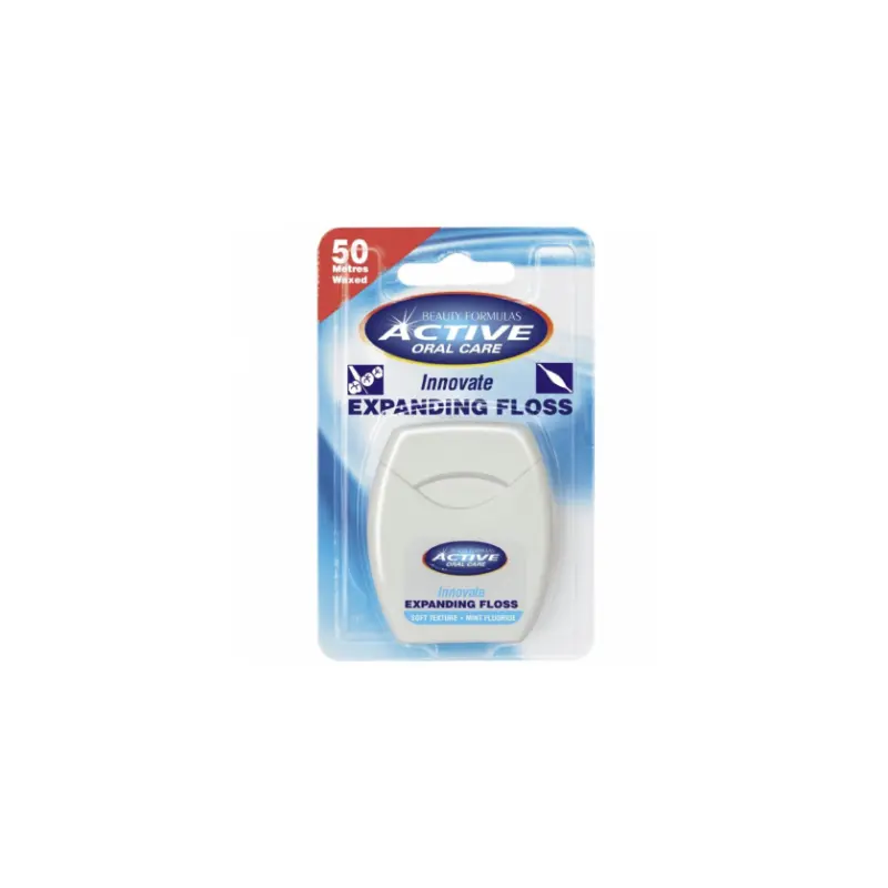 Active Oral Care Innovate Mint Fluoride Expanding Floss 50 M