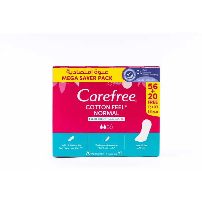 Carefree Daily Liners Cotton Fresh Megapack 76 Liners
