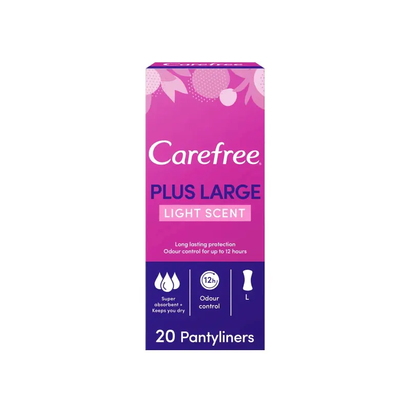 Carefree Plus Free Light Scent 20 pads