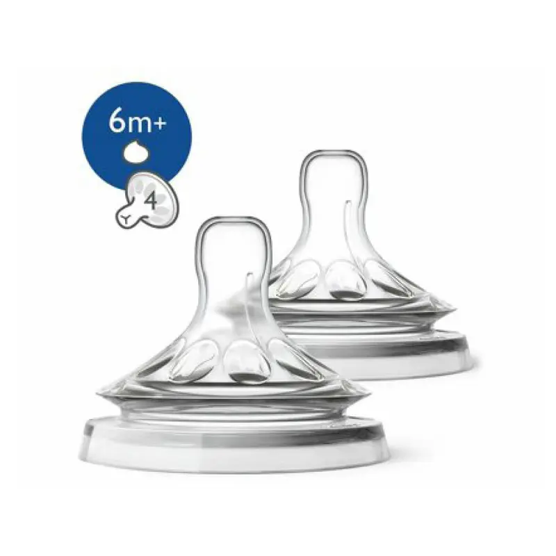 Natural Thick Feed Nipple 6M+ - Pack of 2