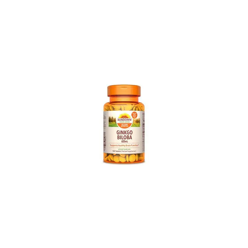 Sundown Naturals Ginkgo Biloba Standardized Extract - 60 mg - 100 Tablets