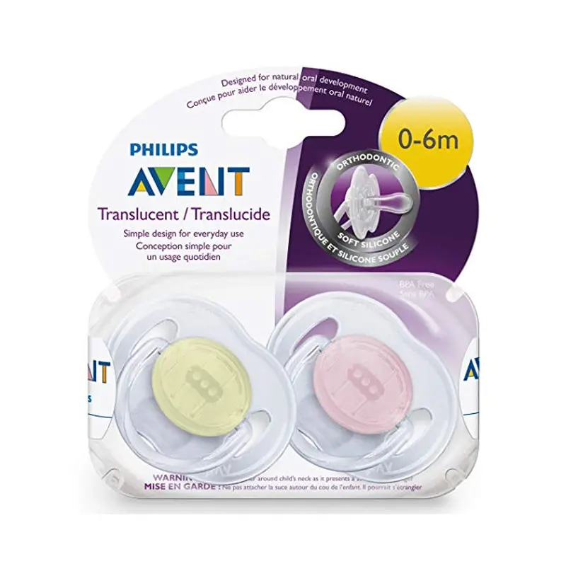 Translucent Soothers classic 0-6M X2