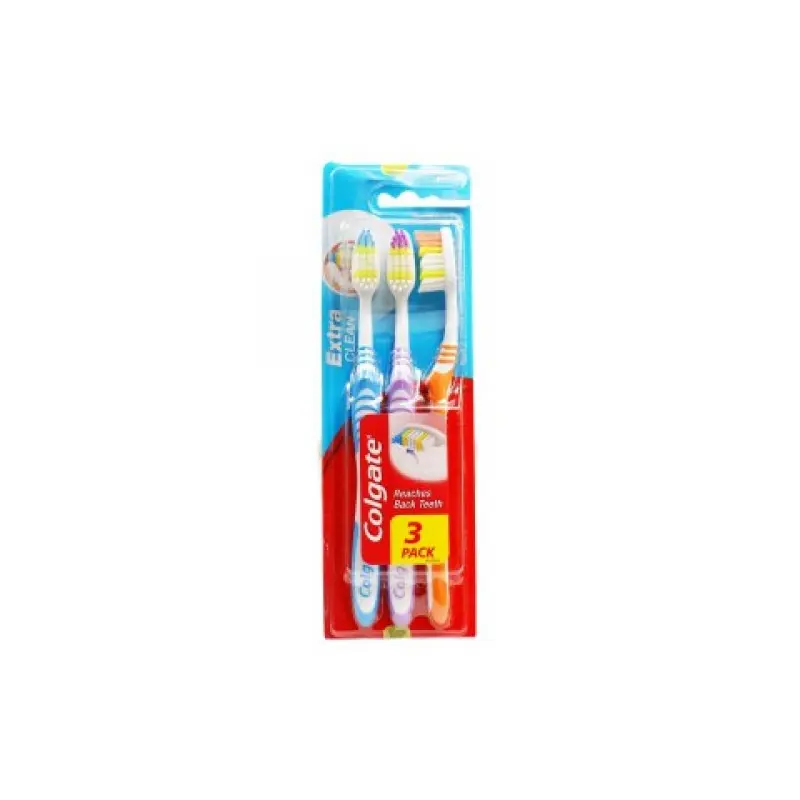 Colgate Extra Clean Medium Toothbrush 3 Units