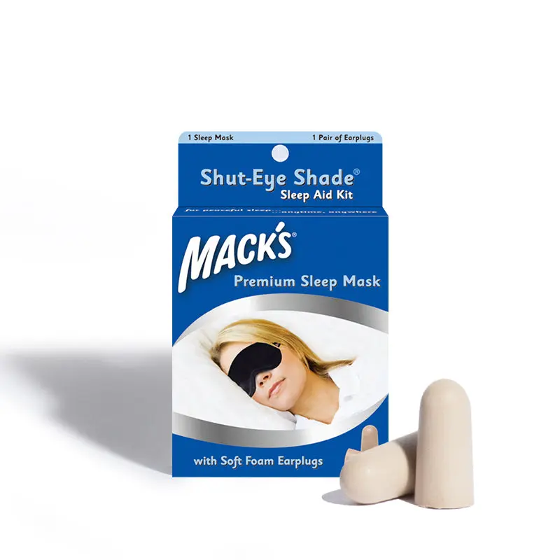 Shut-Eye Shade Sleep Aid Kit, Premium Sleep Mask with Soft Foam Earplugs