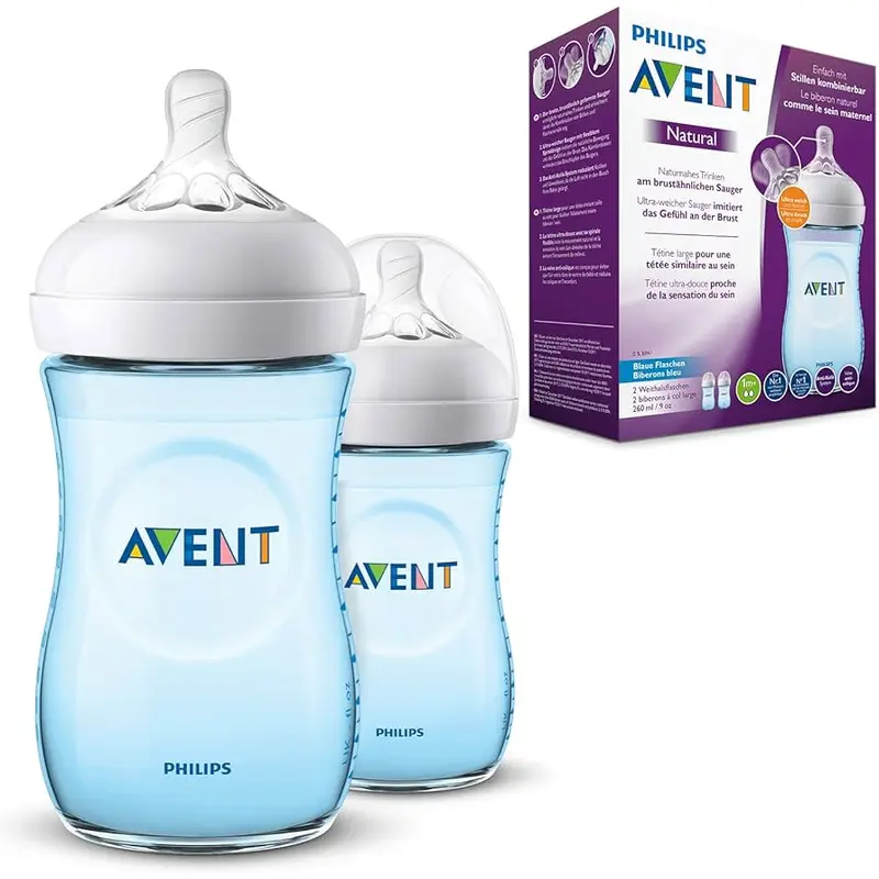 Natural 2.0 Bottle, 260ml X2 - Blue