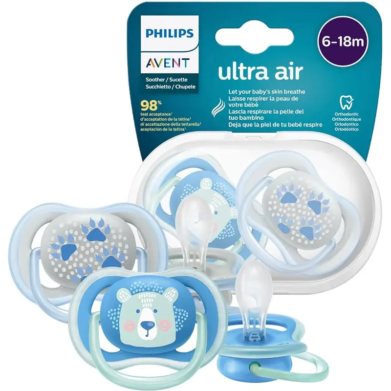Ultra Air Soother 2 Pack  Soother for Babies Aged 6-18 Months