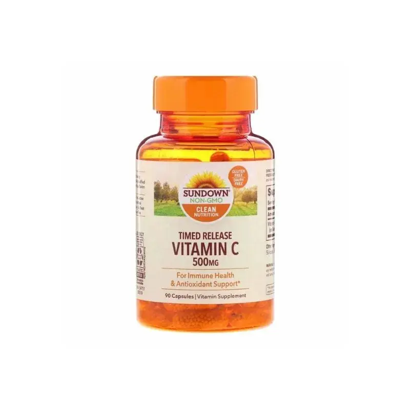 Vitamin C, Timed Release, 500 mg, 90 Capsules