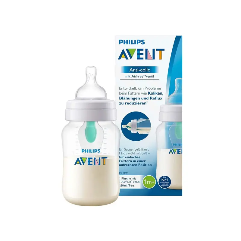 260ml  Anti-Colic With AirFree Vent Feeding Bottle Single Pack 1m+