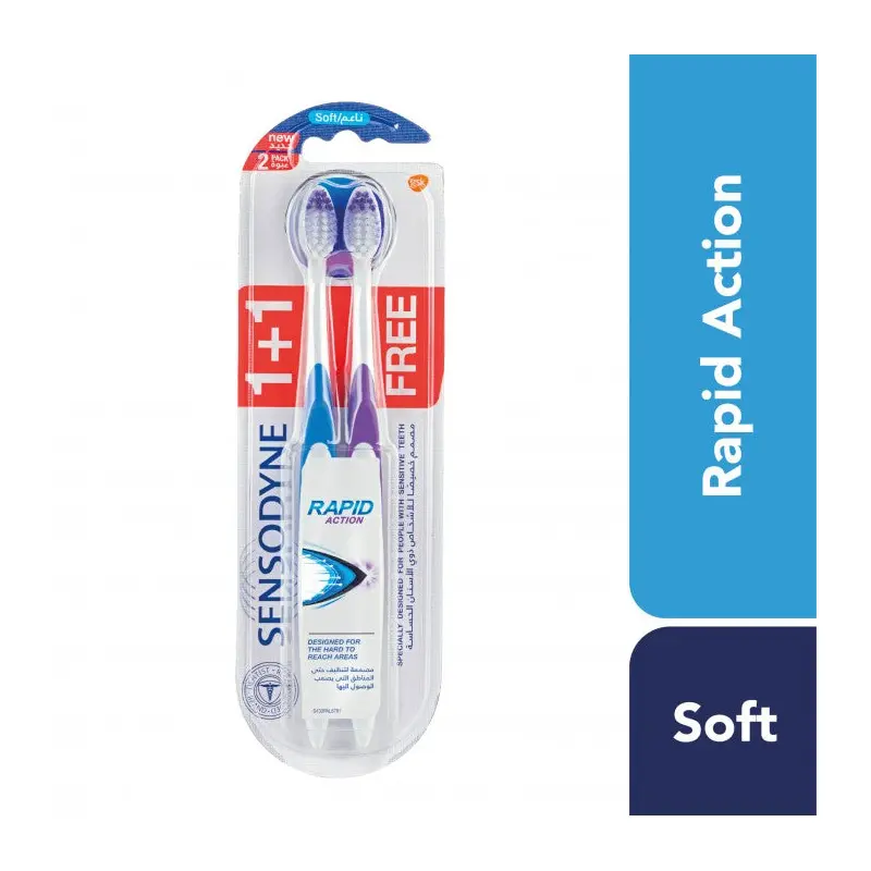 TOOTHBRUSH RAPID ACTION SOFT 1+1
