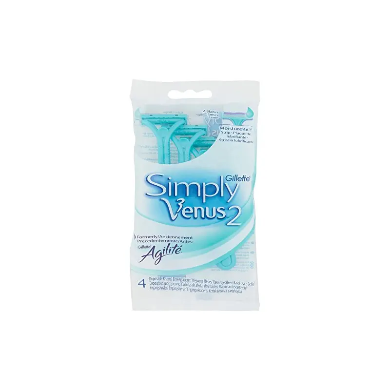 Simply Venus 2 Women's Disposable Razors - 4 Pack